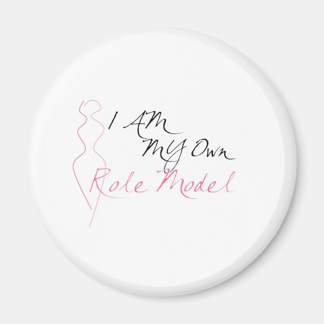 Aimant Modèle de rôle blanc (Devant)