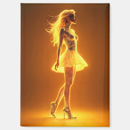 Aimant Modèle d'imaginaire radiant lumineux doré