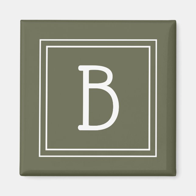 Aimant Modèle d'initiale de monogramme moderne Rustique V (Devant)
