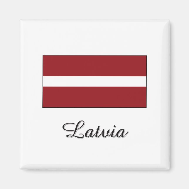 Aimant Modèle Drapeau Lettonie (Devant)