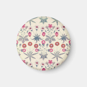 Aimant Modèle floral de marguerite de William Morris roug