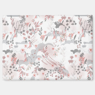 Aimant Modèle floral numérique sur les tons pastel