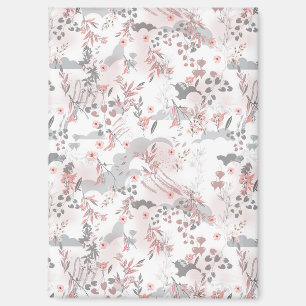 Aimant Modèle floral numérique sur les tons pastel