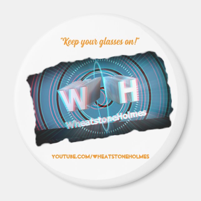 Aimant Modèle officiel WheatstoneHolmes YouTube stéréosco (Devant)
