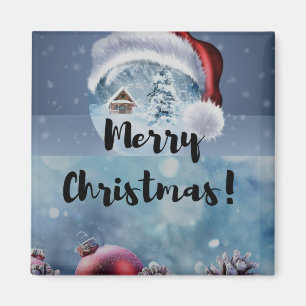 Aimant Modern funny cute Christmas reindeer