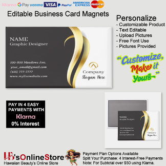 Aimant Modern Minimalist Gold Black White Business