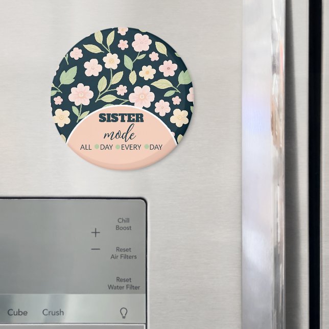 Aimant Modern Pink Wildflowers Pattern (In situ (réfrigérateur))