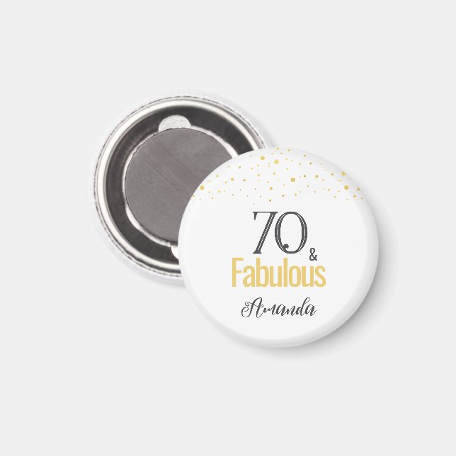 Aimant Moderne 70 et Fabuleux 70e anniversaire (Recto/Verso)
