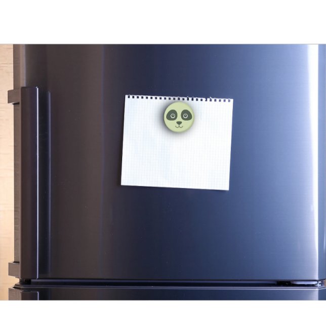 Aimant Moderne Cute Panda Face Vert clair (Modern cute baby panda face green magnet)