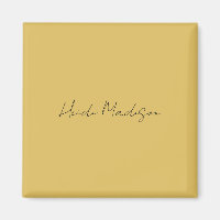 Moderne Elégant Plaque Simple Couleur Or Calligrap