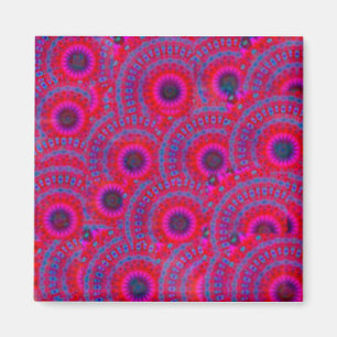 AIMANT MODERNE MANDALA ROSE COULEUR ROSE