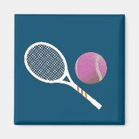 Moderne Pink Tennis Ball Retro Racket