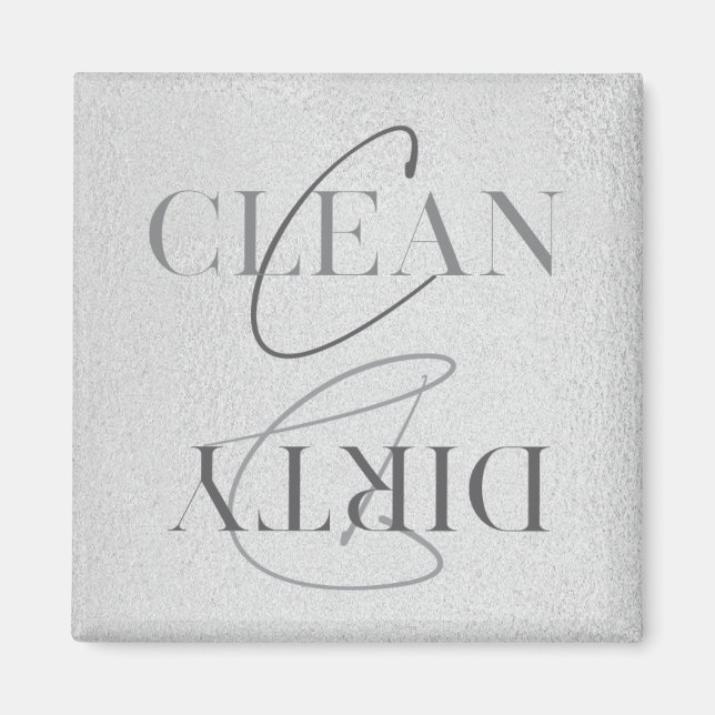 Aimant Moderne Silver Grey Nettoyer Cuisine sale Lave-vai (Devant)
