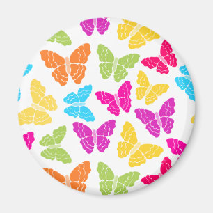 Aimant Moderne Vibrant Arc-en-ciel Butterfly mûre Motif