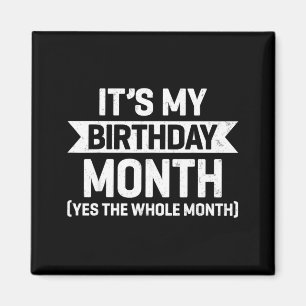 Aimant Mois d'anniversaire - Anniversaire drôle Hommes Fe