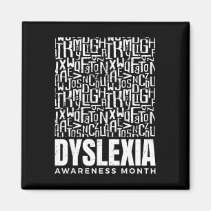 Aimant Mois de la sensibilisation Dyslexie guerrière Dysl