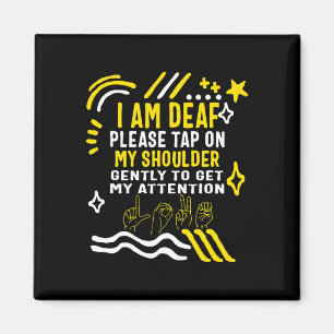 Aimant Mois de la sensibilisation Je suis Sourd Toucher M