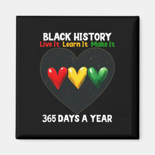 Aimant Mois de l'histoire des Noirs 2025 Vivez-la Apprene