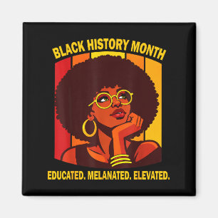 Aimant mois de l'histoire des Noirs éduqué mélané élevé
