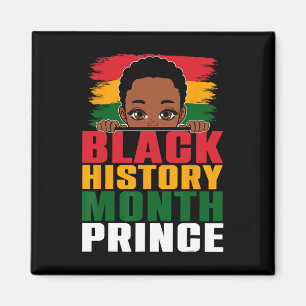 Aimant Mois de l'histoire des Noirs Prince Little Melanin