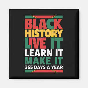 Aimant Mois de l'Histoire Noire 2025 Live It Apprenez It