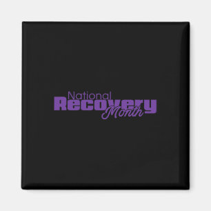 Aimant Mois de récupération - Logo violet