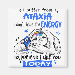 Aimant Mois de sensibilisation à l'Ataxie Cadeaux de ruba