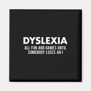 Aimant Mois de sensibilisation Drôle Dyslexique Citation