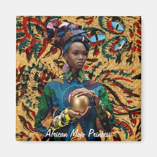 Aimant Mojo Princesse d'Afrique (Devant)