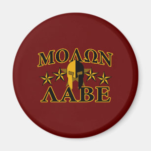 Aimant Molon Labe Spartan Warrior 5 étoiles Bourgogne