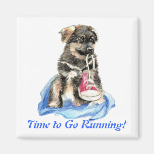 Aimant Moment de courir Mignon chien et humour sportif