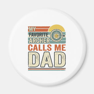 Aimant Mon archer préféré m'appelle papa design vintage_1