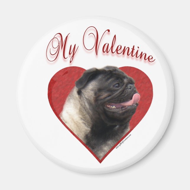 Aimant Mon Carlin Valentine (Devant)