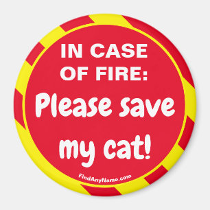 Aimant Mon chat ! EN COQUE D'INCENDIE : Veuillez enregist