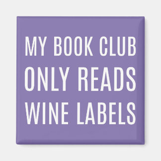 Aimant Mon Club De Livre Lit Uniquement Vin Étiquettes Ma