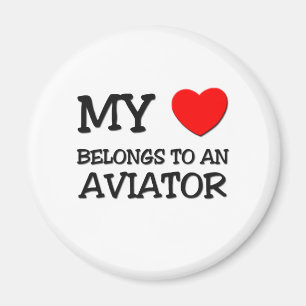 Aimant Mon coeur appartient à un AVIATEUR