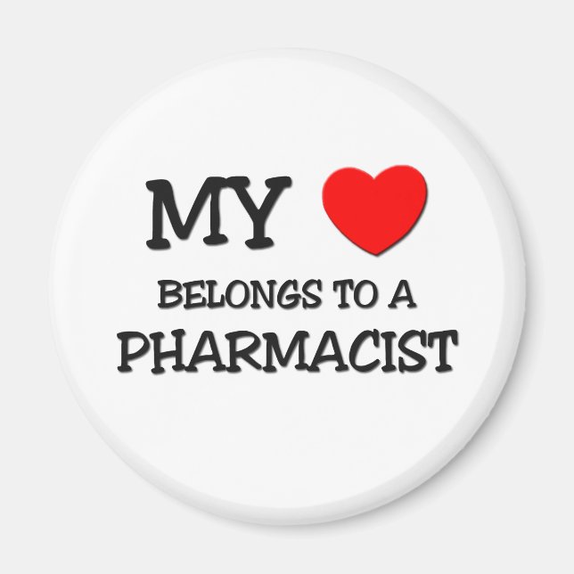 Aimant Mon Coeur Appartient À Un PHARMACIEN (Devant)