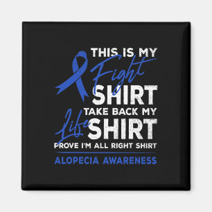 Aimant Mon combat Alopecia Sensibilisation Aa Ribbon Warr