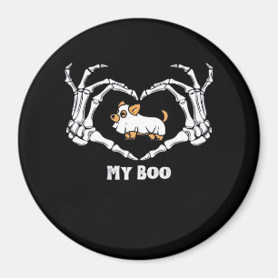 Aimant Mon Costume Boo Chihuahua Avec Mains Coeurs Squele