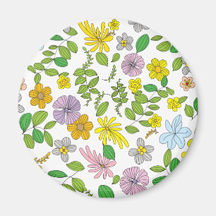 Aimant Mon design de fleurs