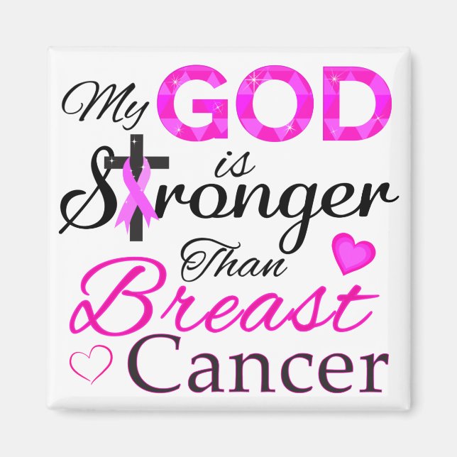 Aimant Mon Dieu est plus fort que le cancer du sein (Devant)