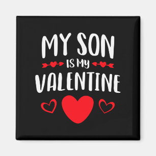 Aimant Mon fils est mon T-shirt de la Saint-Valentin Mama
