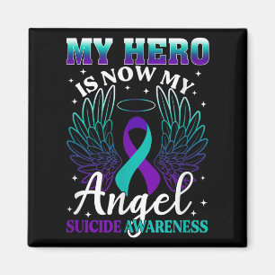Aimant Mon héros est maintenant mon ange Suicide Turquois