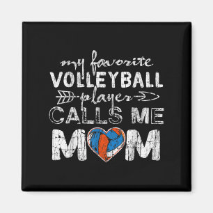 Aimant Mon Joueur de volley-ball préféré m'appelle Maman 