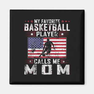 Aimant Mon Joueur favori Bysketbyll M'appelle Maman Mère