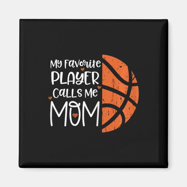 Aimant Mon Joueur Favori M'Appelle Maman Bysketbyll Cadea (Devant)