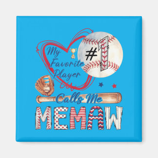 Aimant Mon Joueur Favori M'appelle Memaw Baseball T-Ball