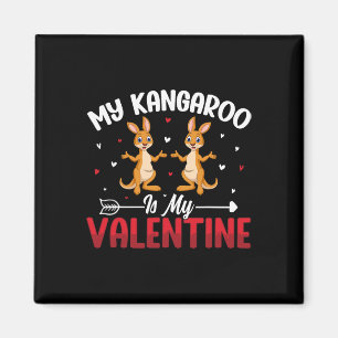 Aimant Mon kangourou est mon Valentin - Amoureux des Anim