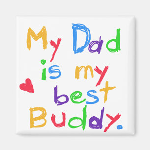 Aimant Mon papa mon meilleurs T-shirts et cadeaux d'ami