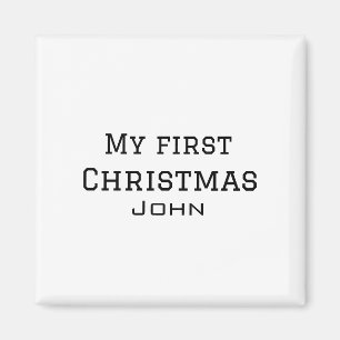 Aimant Mon premier Noël ajouter nom masculin hommes texte